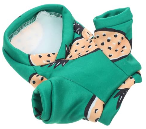 BUGUUYO Atmungsaktiver Warmer Hundemantel Bequeme Haustierweste Hundejacke Dekorativer Welpenkleidungsdruck