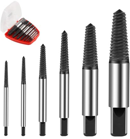 OMIGA 6 Stück Schraubenausdreher Set Profi Linksausdreher | Kohlenstoffstahlmaterial Zum Entfernen BeschäDigter Schrauben Rohre
