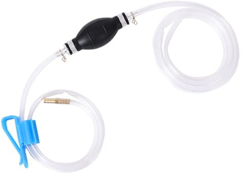 Handpumpe Benzinpumpe, Dieselpumpe, Kraftstoffpumpe, Manuelle Handpumpe Transferpumpe mit 2 strapazierfähigen PVC-Siphonschläuchen mit Schlauchklemme