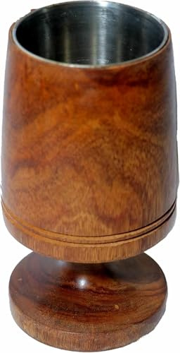 NAVIROCK Calice da caffè in legno con legno fatto a mano, ottima idea regalo, boccale da birra in legno, unisex, vintage, set di 2