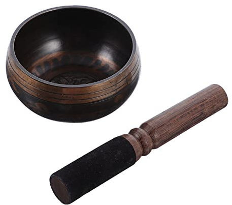 Abaodam 1satz Tibetische Klangschale Für Meditation Und Yoga Teiliges Mit Holzschlägel Handgefertigt Für Entspannende Klänge Und Spirituelle Praxis