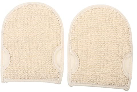 BCOATH 2 Piezas Guante Exfoliante de Baño Doble Cara Fregador de Ducha Estropajo Corporal para Limpieza Profunda Espuma Rica Adecuado para Spa y Cuidado Cutáneo