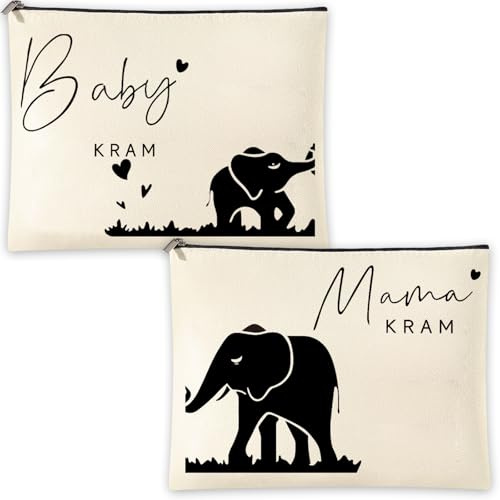 2 Pcs Geschenke für Werdende Mutter Baby Geschenk zur Geburt Mädchen Junge Taschen für Mama, Baby Geschenk Mädchen Junge Babyparty Geschenk Mommy Bag Kosmetiktasche Bag.