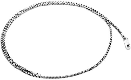 Calefee Silberketten 925 für Damen, Venezianerkette 60cm Länge Herren 2mm Breit Hip Hop Kette Herren Ohne Anhänger