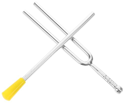 Stimmgabel aus Metall 440 Hz für Klavier und Gitarre, 1 Satz | Praktisches Stimmwerkzeug für Unterricht und Übung, mit Striker, für Studenten, Portable Nutzung