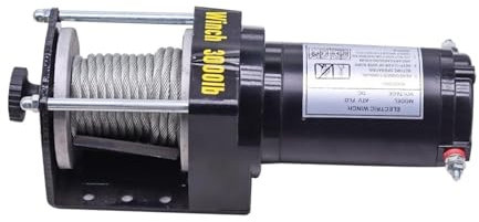HFYZYG Cabrestante Eléctrico 12v24v Cabrestante Pequeño Montado En Vehículo Levantamiento De Rescate Automático Cabrestante De Coche De 1 Tonelada Polipasto De Tracción Potente Seguro(12V_Remote)