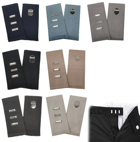 Carreneu 7pcs Hosenbunderweiterung Knopf Taille Hosenerweiterung KnopfverläNgerung FüR Hosen Hosenknopf VerläNgerung Hosenbund VerläNgerung Button Trouser Extender FüR Eans,Shorts,Pregnancy Trousers