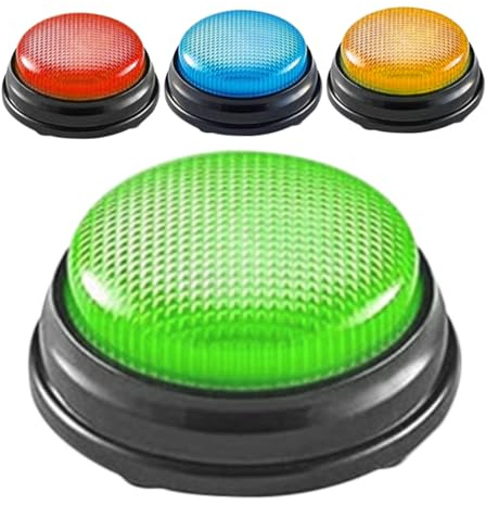 MOLUCKFU Pulsadores De Respuesta para Juegos Infantiles, Botón Pulsador De Concursos, Set De 4 Colores, Tamaño Mediano, Plástico Duradero, Interactivo para Aula y Actividades Educativas