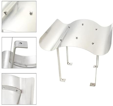Skorstensskydd rostfritt stål 70 x 70 x 37 cm – kaminskydd för eldstäder och vedspisar, rostfritt, hållbart och väderbeständigt – perfekt skydd för din skorsten