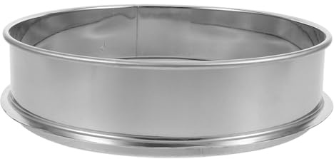 SUPVOX Cedazo de Malla Fina de Acero Inoxidable 20 CM Filtro para Pintura y Esmalte Cerámico Colador Redondo para Tierra y Rocas Cedazo Multiusos para Cocina y Arte