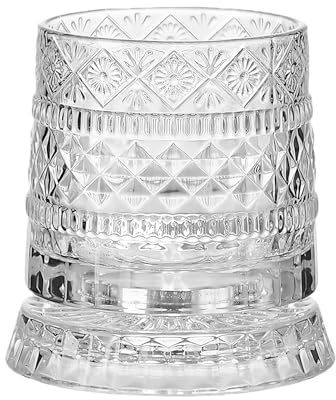 Hamosky 360 graders roterande whiskyglas, 201–300 ml kapacitet, vinglas, cocktailkristallglaskopp, 10,5 x 9,3 cm, med balanseringsmekanism för hemmabarfester, provsmakningsevenemang, banketter