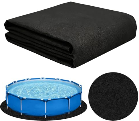 Poolunterlage Rund 305 - Bodenplane & Poolmatten Schutzboden, rutschfeste & Verschleißfeste Unterlage für Pool, Multifunktional für Outdoor Swimmingpools (305CM)
