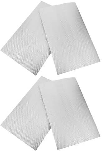 DEARMAMY Lot de 4 Tapis Insonorisants Muraux 50x30 Cm Épaisseur 10 Mm, Matériau Isolant Thermique et Phonique pour Murs Intérieurs et Extérieurs, Écran D'isolation Automobile, Paillasson