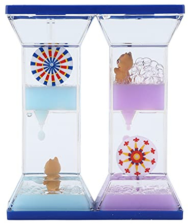 ANKROYU Minuterie de Sable scellée, barboteur de Mouvement Liquide coloré sensoriel pour la Relaxation, la Concentration et Le soulagement du Stress, minuterie de sablier pour adul