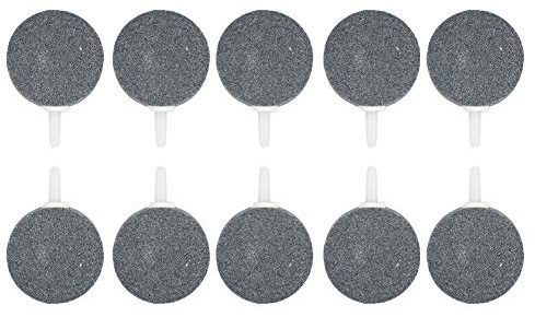 Acouto Paquete de 10 Piedras de Burbujas de Aire para Pecera, Disco de Bomba de Aireador de Estanque, Placa de Oxígeno para Acuario, Material de de 4 Cm de Diámetro, para Difusión de