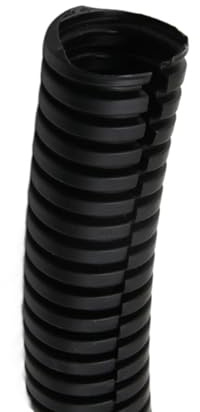 WUDOLI Manicotto protettivo for tubo corrugato isolato in PP aperto nero for filettatura di tubi flessibili in filo metallico Tubo corrugato in plastica strumenti(AD 25 x ID 20mm 5 meter)
