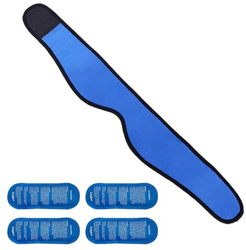 LUDHEP Bandeau Froid/Chaud pour Mâchoire avec 4 Poches de Gel, Bandage pour Dents de Sagesse, Migraine et Soins Post-Opératoires du Visage, Réglable, Usage Domestique