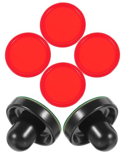 Cabilock Juego de Accesorios para Hockey de Aire Discos y Empujadores de Abs y Esponja, Repuestos para Mesas de Juego de Hockey y Sala de Billar