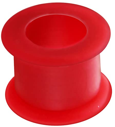 Gioielli Piercing per Orecchini in Silicone Rosso 12mm con Doppio svasatore a Tunnel