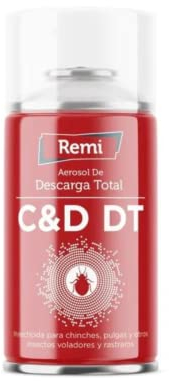 Remi Hogar Descarga Total Anti Chinches y pulgas | Bomba Humo Insecticida | Aerosol | Acción Choque Contra Plagas (150 ml) | Cucarachas, polillas e insectos voladores