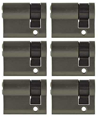 6 x halvcylinder 40 mm lika låsning 30/10 inklusive 10 nycklar