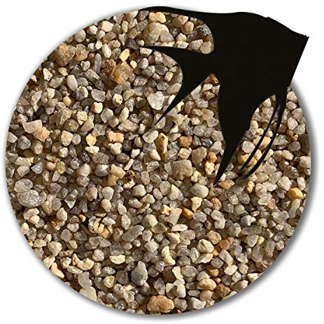 Anbobo 5 kg Aquariumsand Aquariumkies Natur beige gerundet und feuergetrocknet 23 Körnungen (1,6-2,5 mm)