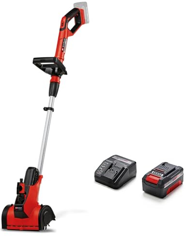 Einhell Akku-Oberflächenbürste PICOBELLA + 4 Ah Akku | PXC | 18 V | 215 mm Arbeitsbreite | Gartenschlauchanschluss | Bürste MEDIUM | 4,0 Ah Akku & Ladegerät