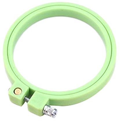 Fengyuanhong Stickrahmen aus Kunststoff Kreis Kreuzstich Hoop-Ring-Haupthandmade DIY Kunststoff-Stickrahmen Stickrahmen Werkzeug, Innendurchmesser 7cm Farbe Random