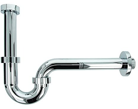 tecuro 57536 Profi-Röhrengeruchsverschluss 1 1/4 Zoll x Ø 32 mm, ABS verchromt