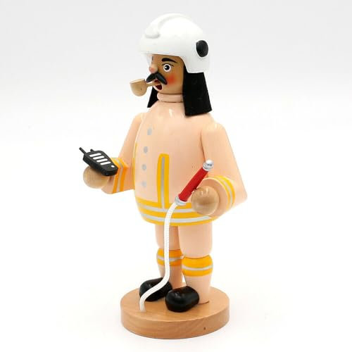 Deko-Geschenke-Shop 24 UG Räuchermann Feuerwehrmann Räucherfigur Feuerwehr beige 20 cm 40777