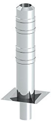 Schornsteinverlängerung/Kaminerhöhung DW doppelwandig, Erhöhung um 500mm bis 2500mm Höhe; Ø 130mm bis 600mm Innendurchmesser, Edelstahl (Ø 130mm Innendurchmesser, 1000mm Länge, Edelstahl)