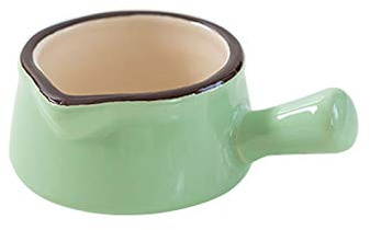 Gravy Boat Simple Small Milk Cup with Handle Household Ceramic Pointed Small Milk Jug Coffee Pour Milk Cup Mini Milk Jug Suitable for Fruit Honey Seasoning Snacks Gravy Sauce Boat(Green)