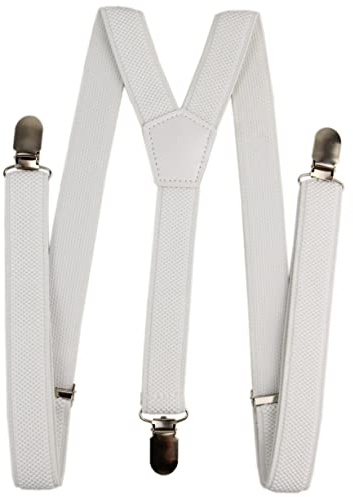 irisaa Hosenträger Damen Y-Form für Arbeitshosen Skihose Fest, Unifarbe mit 3er Starken Clips, 2.5cm Breit, Unisex