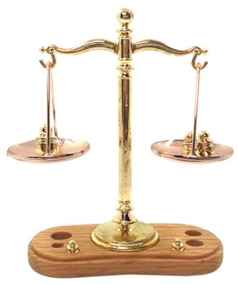 VILLCASE Bilancia in miniatura per casa delle bambole, Dollhouse Apotheker cucina casa delle bambole, accessori 1 12 stoviglie chimiche, bilancia antica, fotografia, bonsai decorazione