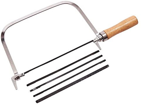 Coping Fret Saw KIT Wood Metal Plastic Precision Cut w/ 5 Assorted Blades 6.5