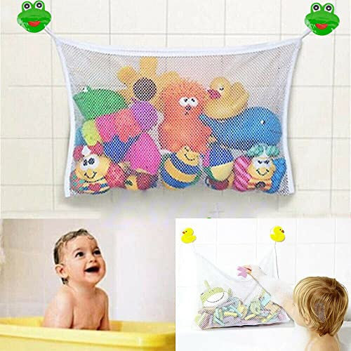 Buystarget Large Kids Baby Bath Toy Tidy Organiser Mesh Net Storage Bag Holder Bathroom