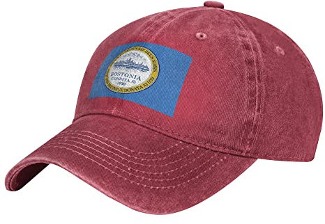 YINGD Army Special Forces Hut Verstellbare Cowboy Baseball Cap Unisex Schirmmütze Bequem und Atmungsaktiv Sonnenhut für Männer Frauen, rot, One size
