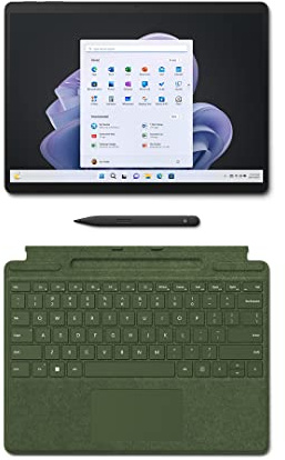 Microsoft Surface Pro 9-13 Intel EVO Core i7-1255U 12th Gen- 16GB RAM - 512GB SSD - Iris Xe graphics - Windows 11 Grafite + Tastiera Signature per Surface Pro Foresta con Surface Slim Pen 2