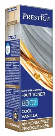 Vip's Prestige Tinte Semi Permanente y Toner Cool Vanilla 07 | Matizador para Cabello Rubio y Decolorado | Sin Amoniaco ni Peróxido | Con 3 Aceites Nutritivos | 100 ml