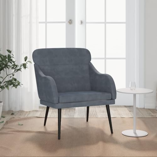 DYRJDJWIDHW Sessel,stillsessel,schaukelstuhl Wohnzimmer,Sessel Dunkelgrau 63x76x80 cm Samtpapasansessel,relaxliege,Rocking Chair,stillstuhl,