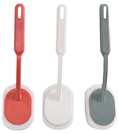 3 Pcs Sponge Cleaning Brush with Long Handle Pp Sponge Washing Brush | Dishes and Range Hoods, Delicate Surfaces, Strong Water Absorption, Kitchenware Washing and Kitchen Cleaning