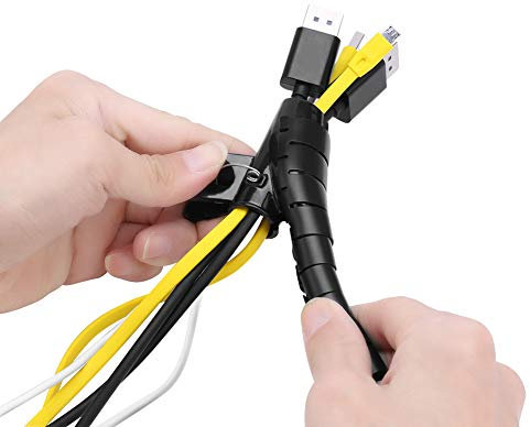 Flexibler Spiralschlauch-Kabel-Organizer, Drahtwickel-Kabelschutz, Drahtaufbewahrung, Weiß, 3,0 M * 16 mm. Flexibel und wiederverwendbar. Kann Problemlos an Kabeln und Leitungen