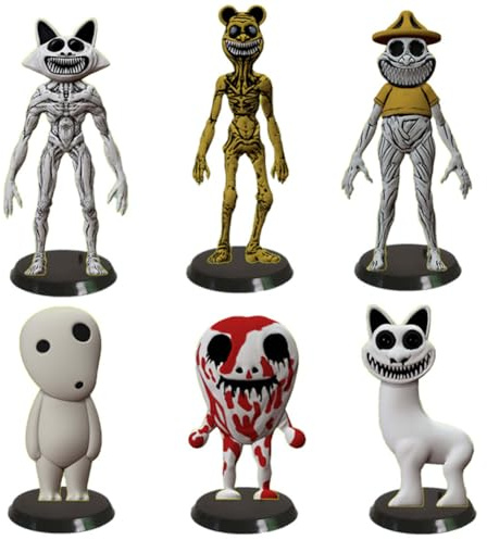 Jilijia 6PCS/Set Game Action Figure Zoonomaly Q Version Figure 5.1 Inch PVC Cartoon Character Model Anime Merch Statue Gift