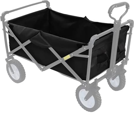 QICBYING Sostituzione Carrello Pieghevole - 88L Rivestimento per Carro in Tessuto Oxford Impermeabile, Rivestimento per Carrello per Accessorio Carrello, Rivestimento Pieghevole per Rimorchio Camper