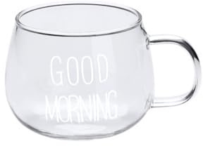 SMDLG Reusable Letter printed clear glass cup with handle home breakfast dessert cup coffee glasses fruit tea mug drinking cups 400ml Washable