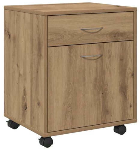 vidaXL Rollcontainer Artisan-Eiche 45x38x54 cm Holzwerkstoff