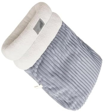 Gluhbirnen Katzenschlafsack, Kuschelhöhle Katze, Warmer Bequemes Katzenbett, Cat Sleeping Bag, Katzen Höhle, Geeignet für kleine Katzen und Hunde bis 6KG, L,54 * 45 * 41CM, Graublau