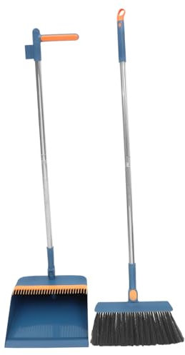 TOBBOMEY Recogedor De Escoba y Escoba De Mango Herramienta De Limpieza para Hogar Al Azar
