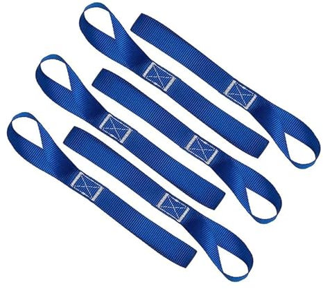 EDEDE Spanngurt, Zurrgurte 6 Stück weiche Spanngurte zur Ladungssicherung for ATV, UTV, Motorräder, Roller, Dirtbikes, Rasen- und Gartenräte, 40,5 cm für Transport(Royal Blue)