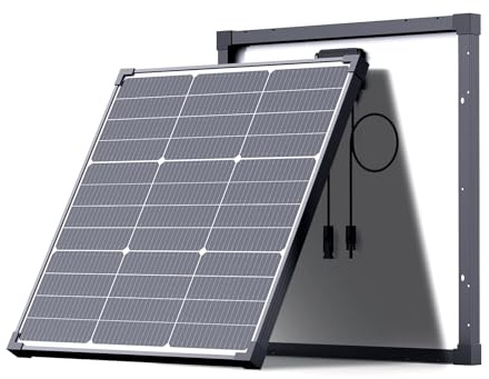 Callsun 50W Panel Solar Monocristalino,N-Type 16 Busbars,Células Solares de 182 mm,Ideal para 12V Batería, Autocaravana, Central Eléctrica de Balcón, Caseta de Jardín, Barco, Camping